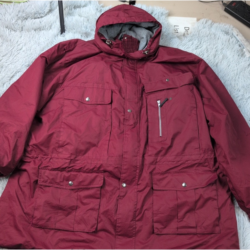Boulder Creek Jacket Mens 5XL Tall Removable Hood Zip Up Warm Pockets Active
